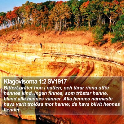 Klagovisorna 1:2 SV1917 Bible Verse Image