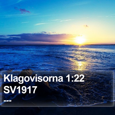 Klagovisorna 1:22 SV1917 Bible Verse Image