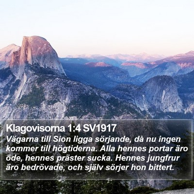 Klagovisorna 1:4 SV1917 Bible Verse Image