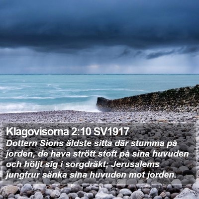 Klagovisorna 2:10 SV1917 Bible Verse Image