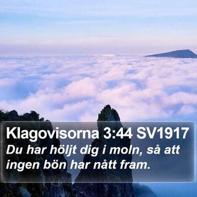 Klagovisorna 3:44 SV1917 Bible Verse Image