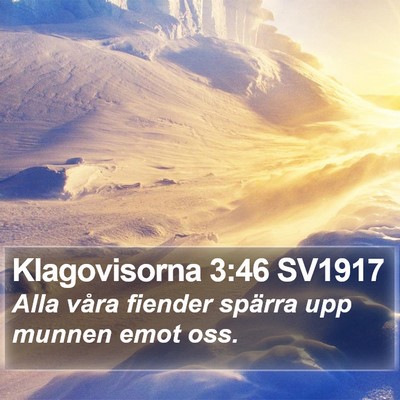 Klagovisorna 3:46 SV1917 Bible Verse Image
