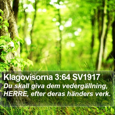 Klagovisorna 3:64 SV1917 Bible Verse Image
