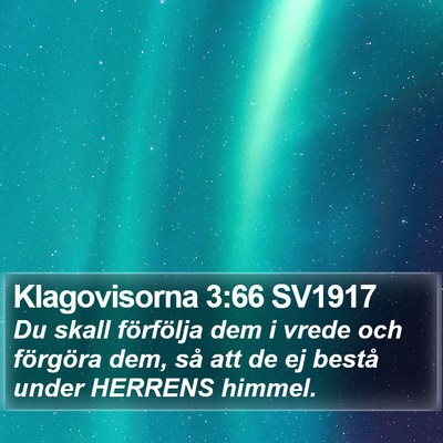 Klagovisorna 3:66 SV1917 Bible Verse Image
