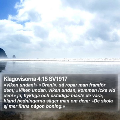 Klagovisorna 4:15 SV1917 Bible Verse Image