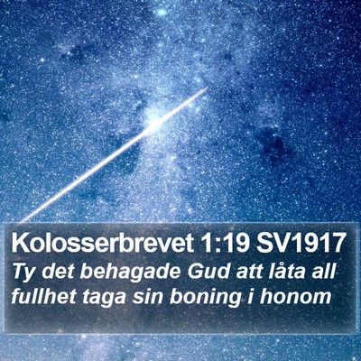 Kolosserbrevet 1:19 SV1917 Bible Verse Image