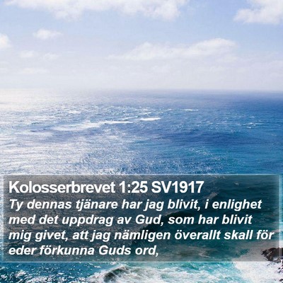 Kolosserbrevet 1:25 SV1917 Bible Verse Image