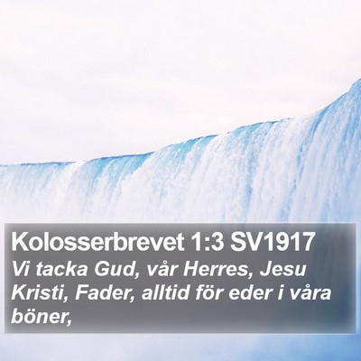 Kolosserbrevet 1:3 SV1917 Bible Verse Image