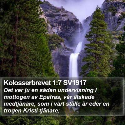 Kolosserbrevet 1:7 SV1917 Bible Verse Image