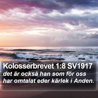 Kolosserbrevet 1:8 SV1917 Bible Verse Image