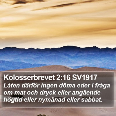 Kolosserbrevet 2:16 SV1917 Bible Verse Image