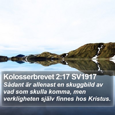 Kolosserbrevet 2:17 SV1917 Bible Verse Image