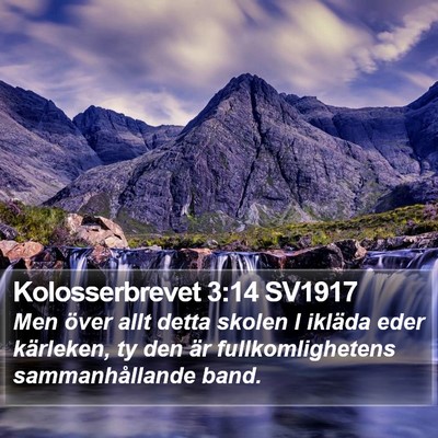Kolosserbrevet 3:14 SV1917 Bible Verse Image