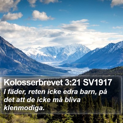 Kolosserbrevet 3:21 SV1917 Bible Verse Image