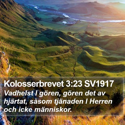 Kolosserbrevet 3:23 SV1917 Bible Verse Image
