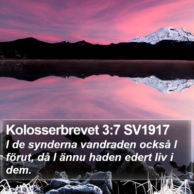 Kolosserbrevet 3:7 SV1917 Bible Verse Image