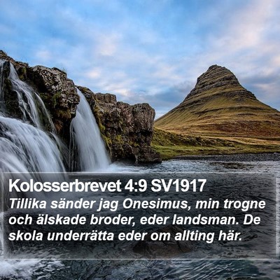 Kolosserbrevet 4:9 SV1917 Bible Verse Image