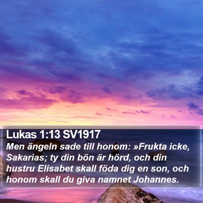 Lukas 1:13 SV1917 Bible Verse Image