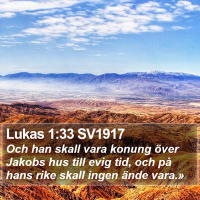 Lukas 1:33 SV1917 Bible Verse Image