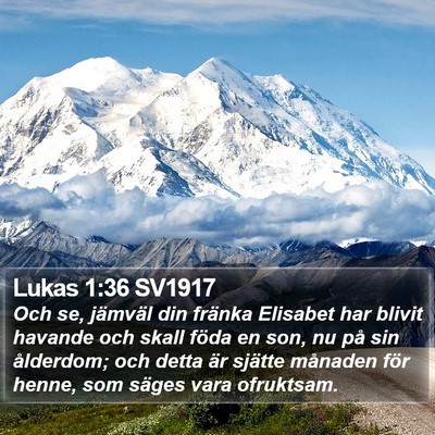 Lukas 1:36 SV1917 Bible Verse Image