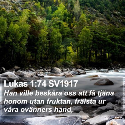 Lukas 1:74 SV1917 Bible Verse Image