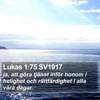 Lukas 1:75 SV1917 Bible Verse Image