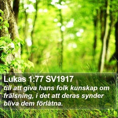 Lukas 1:77 SV1917 Bible Verse Image
