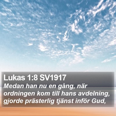 Lukas 1:8 SV1917 Bible Verse Image