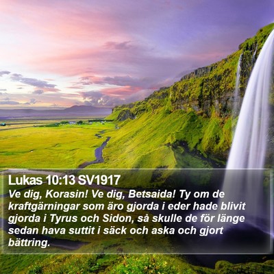 Lukas 10:13 SV1917 Bible Verse Image