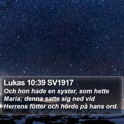 Lukas 10:39 SV1917 Bible Verse Image