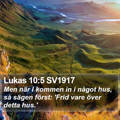 Lukas 10:5 SV1917 Bible Verse Image
