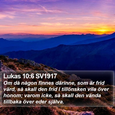 Lukas 10:6 SV1917 Bible Verse Image