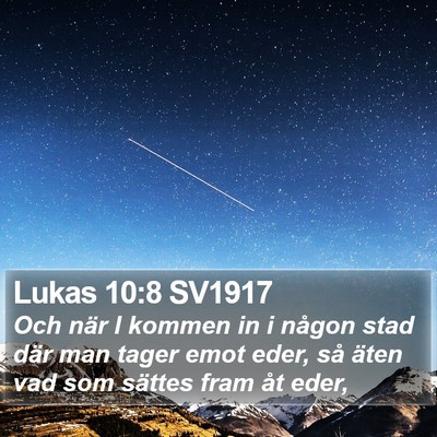 Lukas 10:8 SV1917 Bible Verse Image