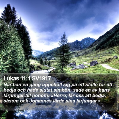 Lukas 11:1 SV1917 Bible Verse Image
