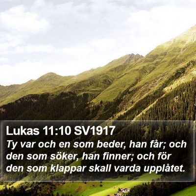 Lukas 11:10 SV1917 Bible Verse Image