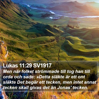 Lukas 11:29 SV1917 Bible Verse Image
