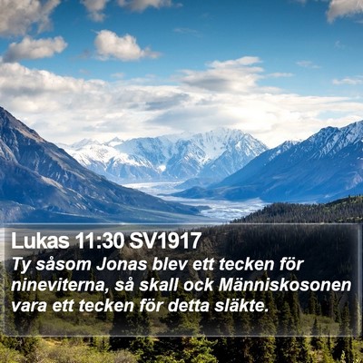 Lukas 11:30 SV1917 Bible Verse Image