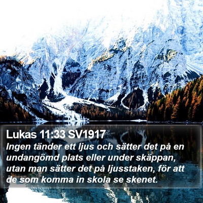 Lukas 11:33 SV1917 Bible Verse Image