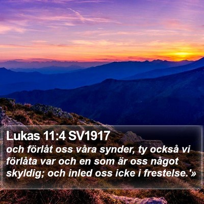 Lukas 11:4 SV1917 Bible Verse Image
