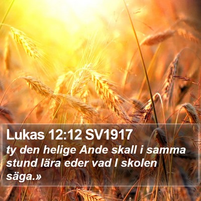 Lukas 12:12 SV1917 Bible Verse Image