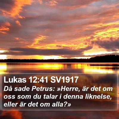Lukas 12:41 SV1917 Bible Verse Image