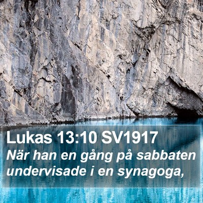 Lukas 13:10 SV1917 Bible Verse Image