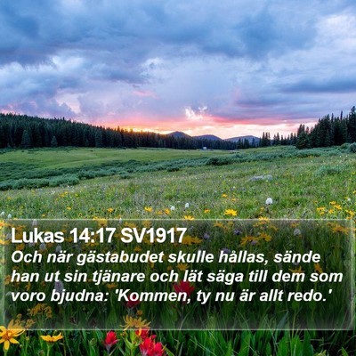 Lukas 14:17 SV1917 Bible Verse Image