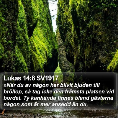Lukas 14:8 SV1917 Bible Verse Image