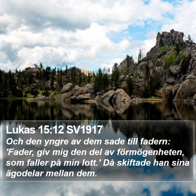 Lukas 15:12 SV1917 Bible Verse Image
