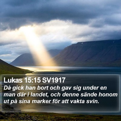 Lukas 15:15 SV1917 Bible Verse Image