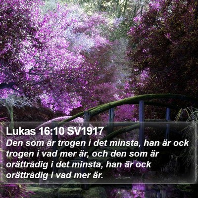 Lukas 16:10 SV1917 Bible Verse Image