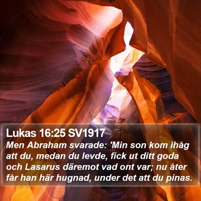Lukas 16:25 SV1917 Bible Verse Image