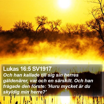 Lukas 16:5 SV1917 Bible Verse Image