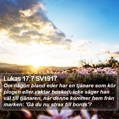 Lukas 17:7 SV1917 Bible Verse Image